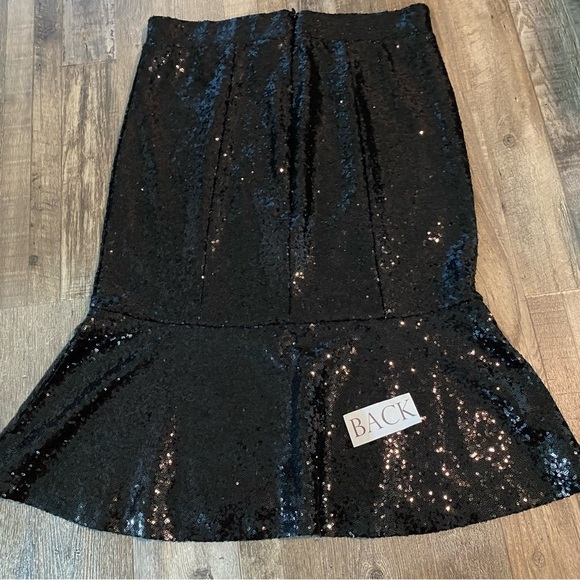 TORRID Black Sequin Mermaid Style Midi Skirt Plus Size 16 - Picture 6 of 11
